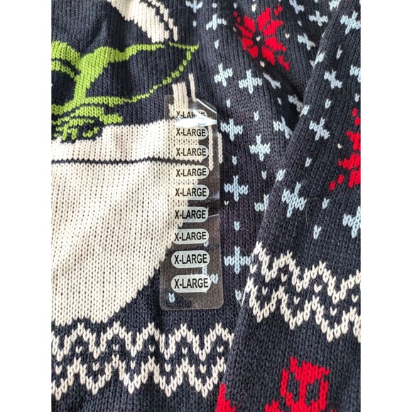 Geeknet Star Wars Christmas Sweater Mens XL Baby Yoda Fair Isle Holiday Festive - Picture 7 of 12